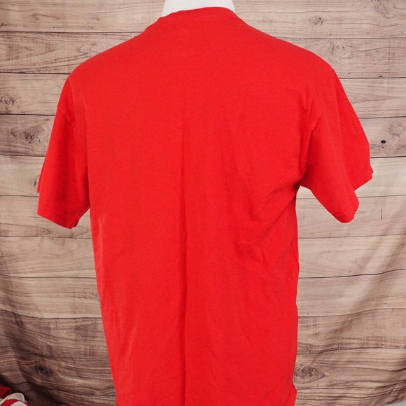ST LOUIS CARDINALS 700 CLARK ST BUSCH STADIUM MAJESTIC RED T-SHIRT SIZE L **READ - Picture 4 of 8